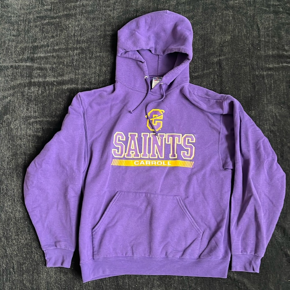 Large purple Jerzees hoodie